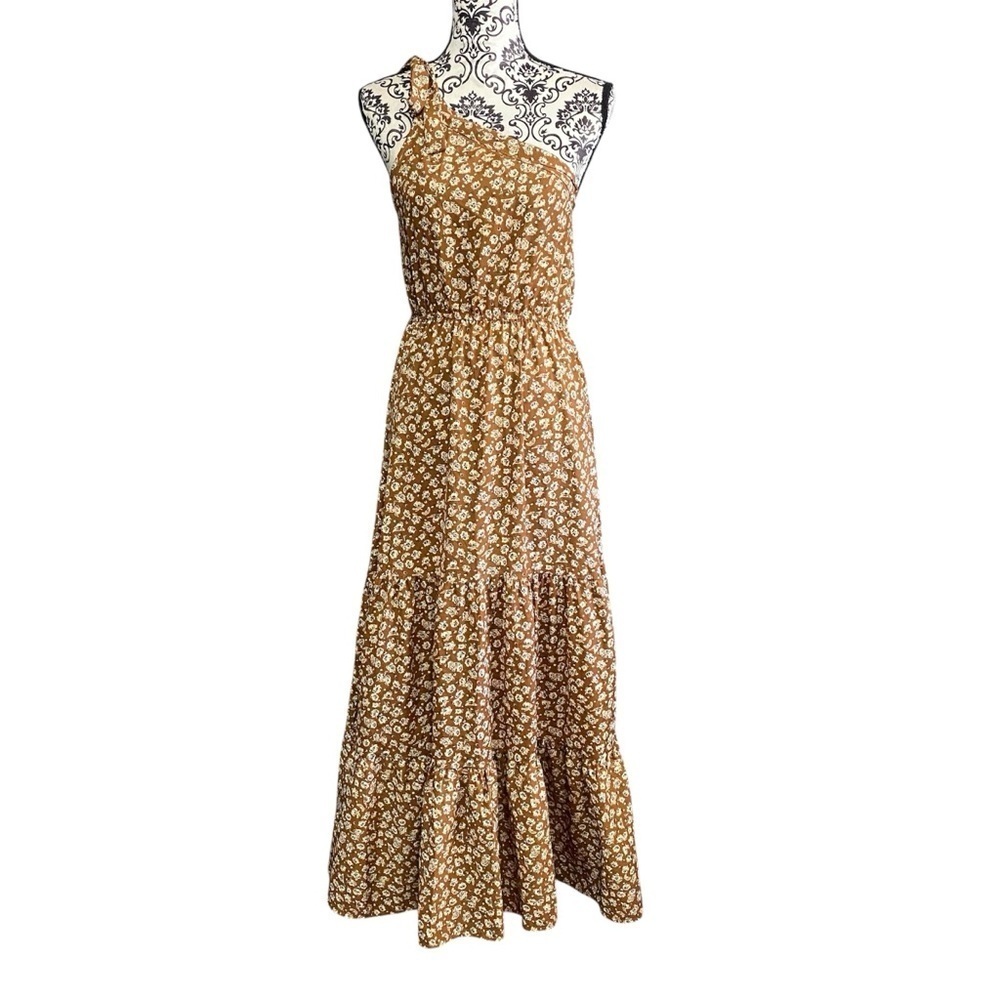 PRETTYGARDEN Women's Summer Floral One Shoulder Maxi Dress NWOT Sz-Medium - Picture 3 of 5